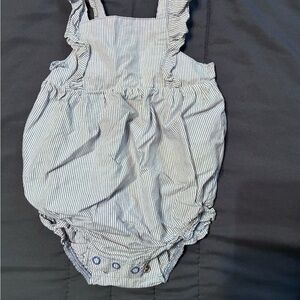 Carter's Blue and White Striped Baby One-Piece Romper